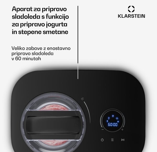 Klarstein FrostFusion aparat za sladoled, slushie in jogurt s kompresorjem in pripomočki | 1 l | 100 W