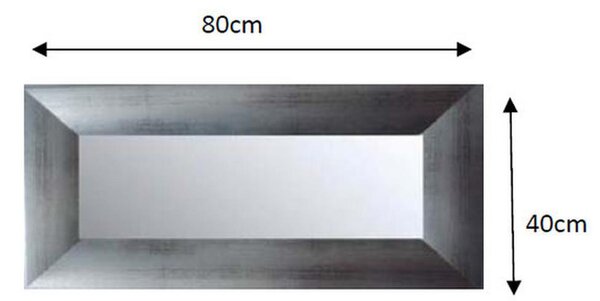 Mömax Stensko Ogledalo Orsay, Srebrna, 40 X 80 Cm