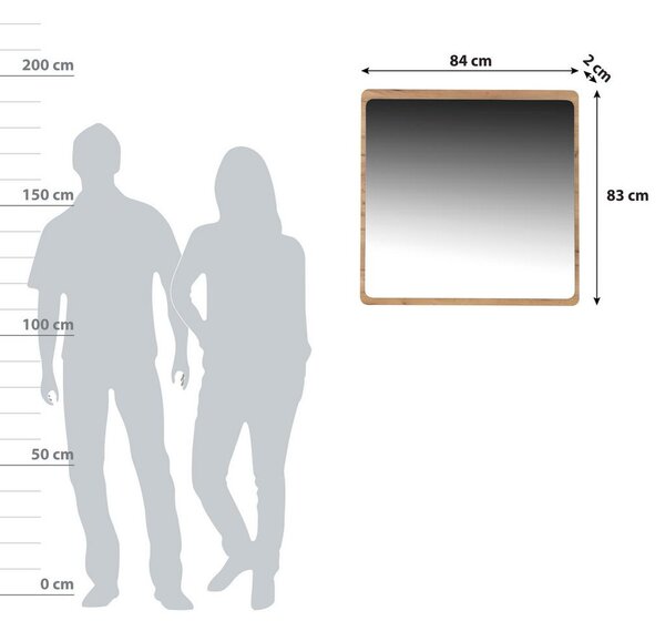 Mömax Ogledalo Fontana, Barva Hrasta, 84 X 83 Cm