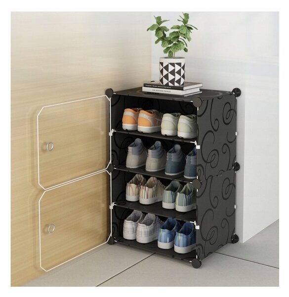 Modularni regal za čevlje SHOZIX 23x33 cm, siv