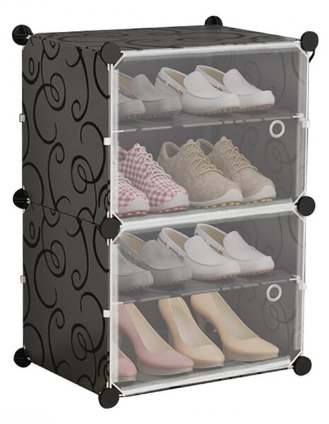 Modularni regal za čevlje SHOZIX 23x33 cm, siv