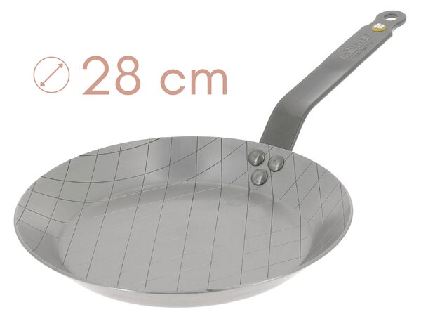 Jeklena ponev za steake - 28 cm MINERAL B De Buyer