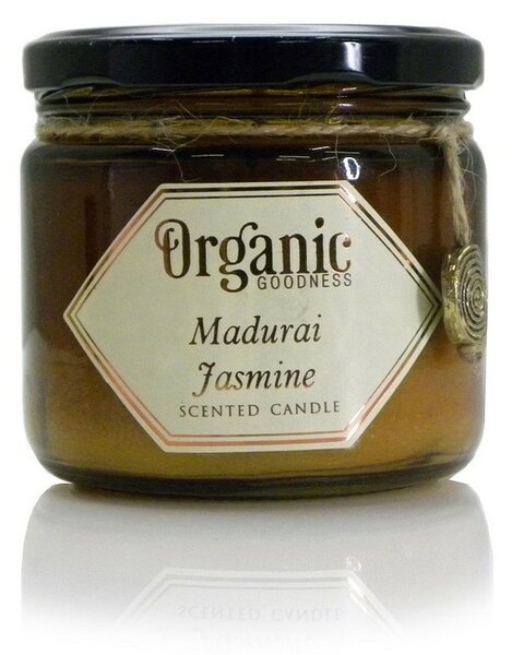 Madurai Jasmine 200 g ekološka sveča v jantarnemsteklu