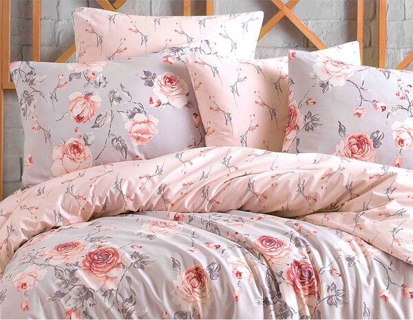 BedTex Bombažna posteljnina Maison pink , 220 x200 cm, 2 kosa 70 x 90 cm