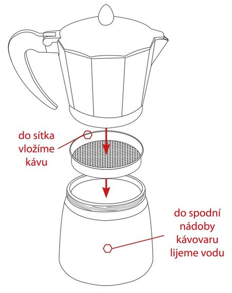 Orion Moka konvička AL, 0,3 l