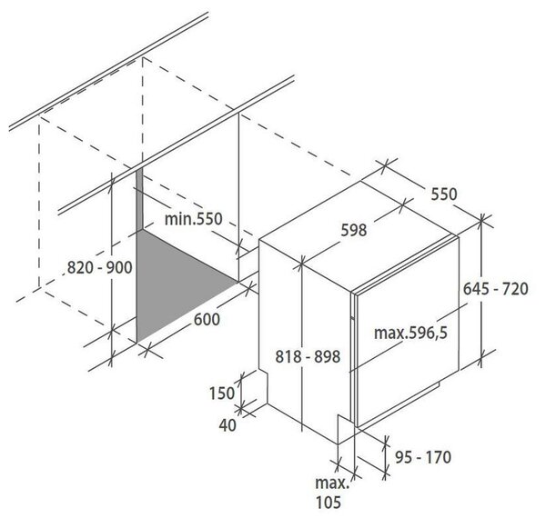 Mömax Kuhinjski Blok Z Aparati Noce Tonale, 360 Cm