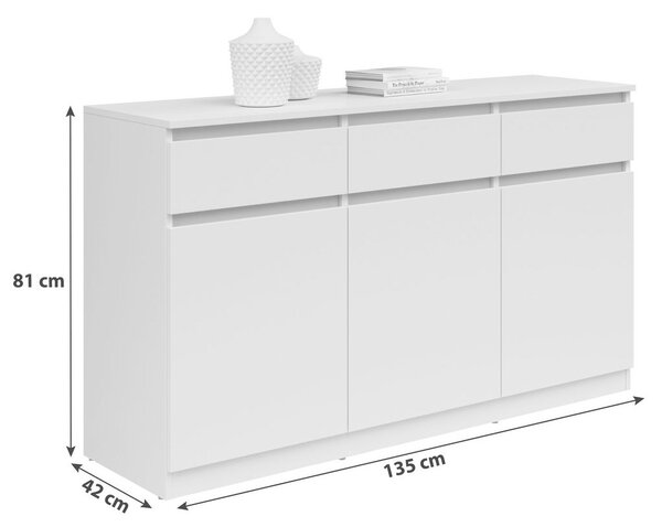 XXXL Komoda Saturn, Barva Temnega Hrasta