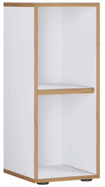 PISARNIŠKI REGAL 30/74/33 cm bela, medeni hrast