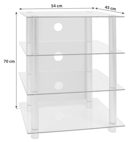 MID.YOU Mizica Za Hi-fi Naprave, Srebrna, 54 Cm