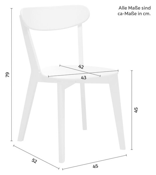 Bessagi Home Set Stolov Lorca, 2-Delni, Bela, Masivno