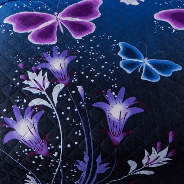 Pregrinjalo za posteljo VIOLET BUTTERFLY temno modro Dimenzije: 220 x 240 cm