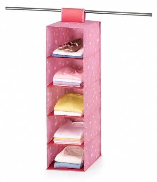 Viseči organizator za omaro STELLA 95 cm, roza