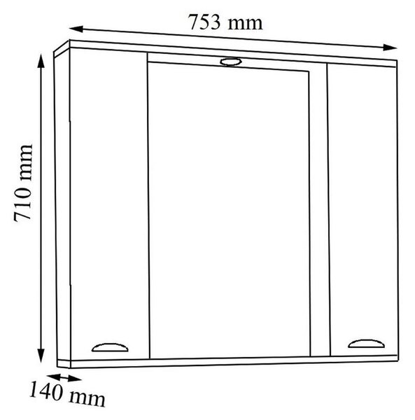 MID.YOU Omara Z Ogledalom Casalo Xl, Bela