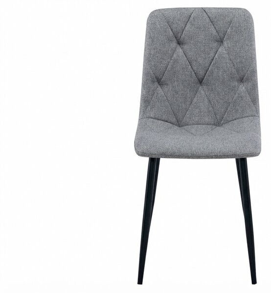 Sivi stol LIBRA PLATINUM GREY s črnimi nogami