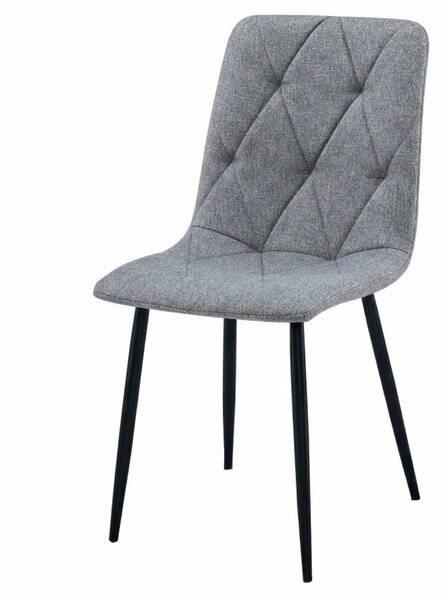 Sivi stol LIBRA PLATINUM GREY s črnimi nogami