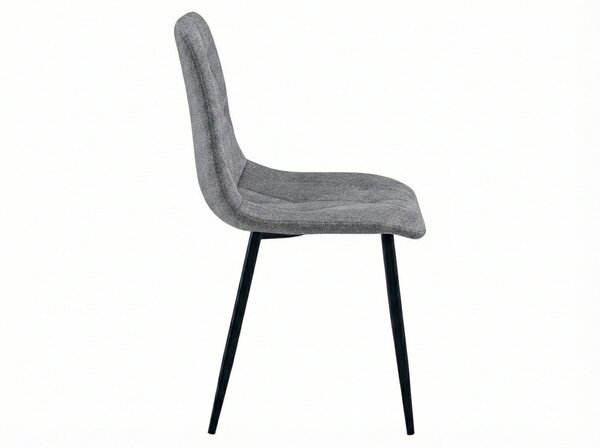 Sivi stol LIBRA PLATINUM GREY s črnimi nogami