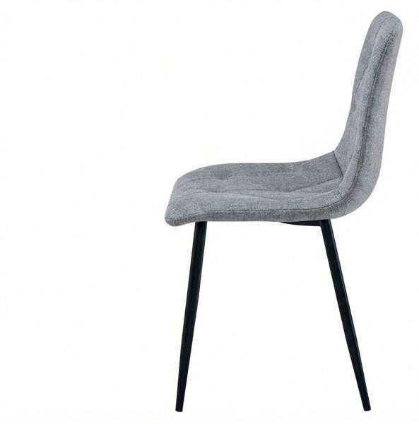 Sivi stol LIBRA PLATINUM GREY s črnimi nogami