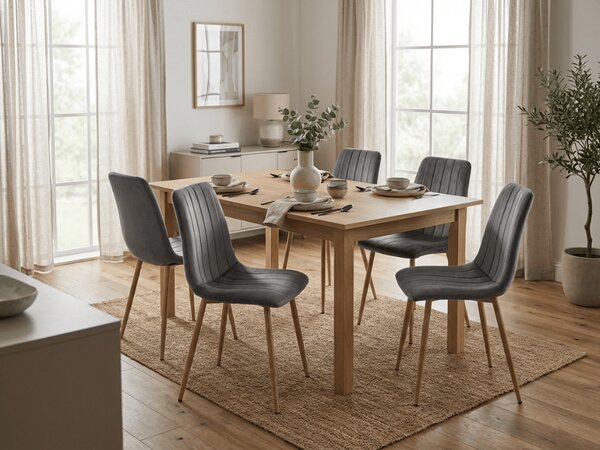 Temno siv žametni stol LAVA GRAPHITE GRAY