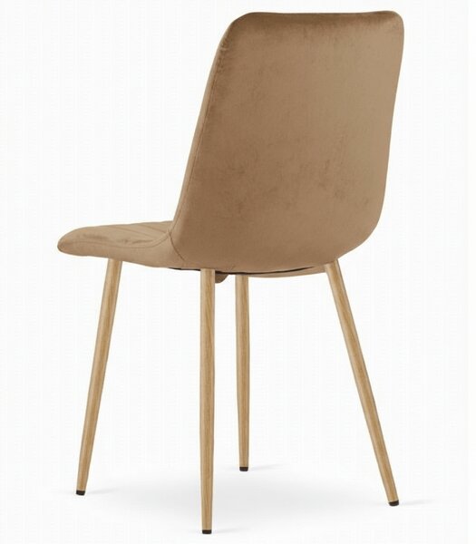 Rjav žametni stol LAVA ALMOND BROWN