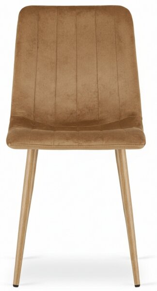 Rjav žametni stol LAVA ALMOND BROWN
