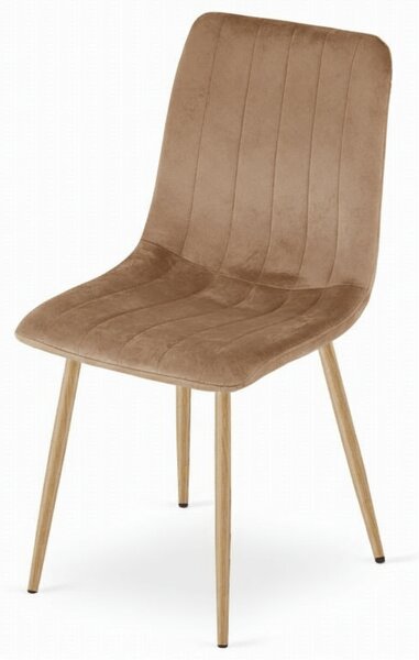 Rjav žametni stol LAVA ALMOND BROWN