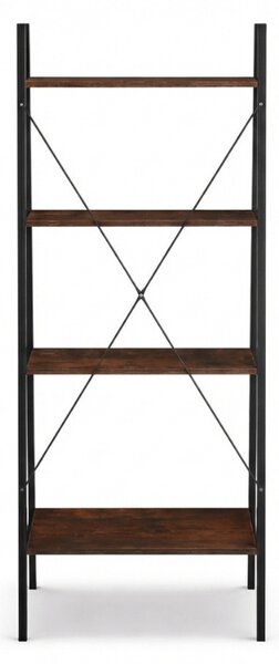 Knjižni regal TAYLOR 4 police 147x60 cm, rustikalno rjava