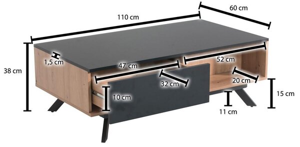 P & B Klubska Miza Wl6.659