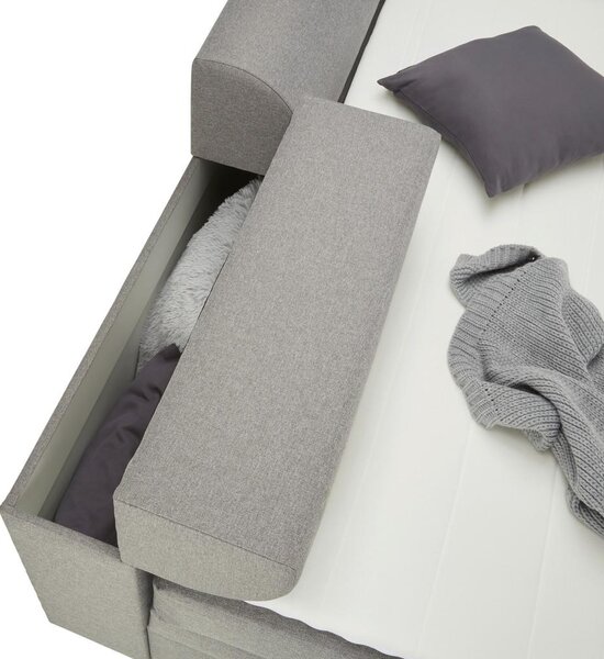 Mömax Postelja Boxspring Flexi 2, Siva, 160x200
