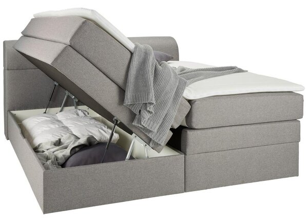 Mömax Postelja Boxspring Flexi 2, Siva, 160x200