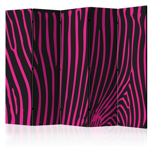 Artgeist Paravan Zebra Pattern Pink I, 5-Delni, Dvostranski
