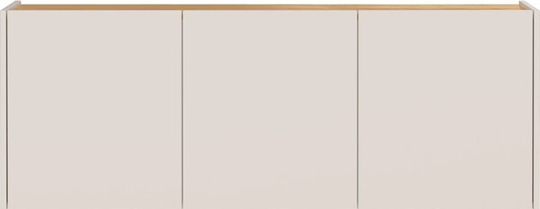 Kremno bela stenska omarica v hrastovem dekorju 138x52x25 cm Libbiano – Germania
