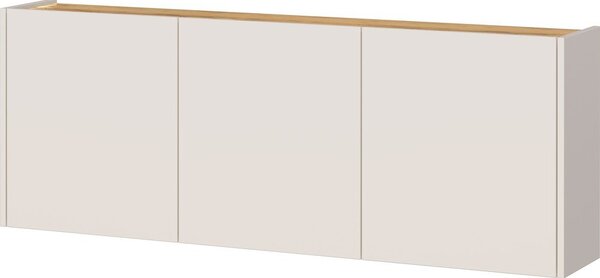 Kremno bela stenska omarica v hrastovem dekorju 138x52x25 cm Libbiano – Germania