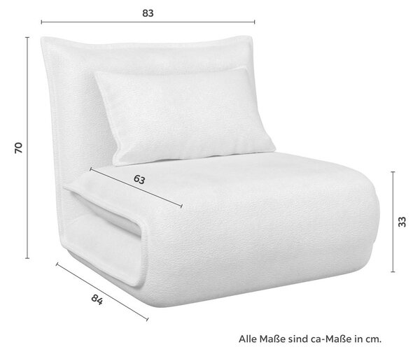 Bessagi Home Fotelj S Funkcijo Ležišča Macy, Bela
