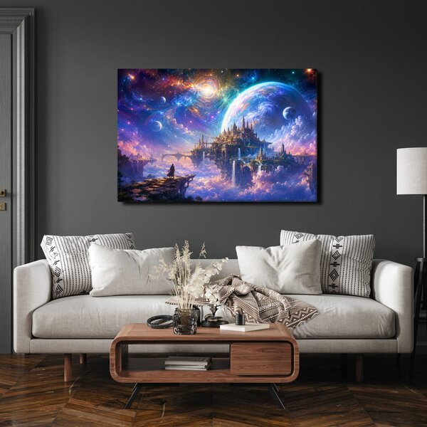 Slika fantastično mesto med planeti