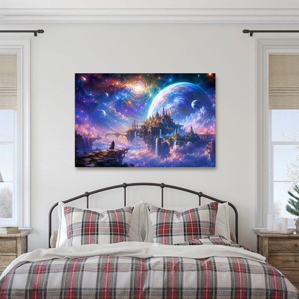 Slika fantastično mesto med planeti