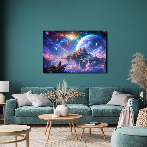 Slika fantastično mesto med planeti