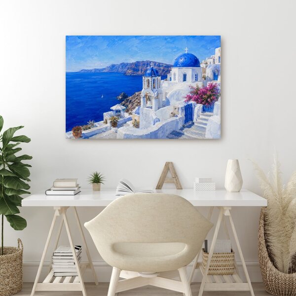 Slika modre kupole Santorinija