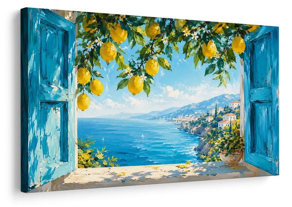 Slika limone nad morsko obalo