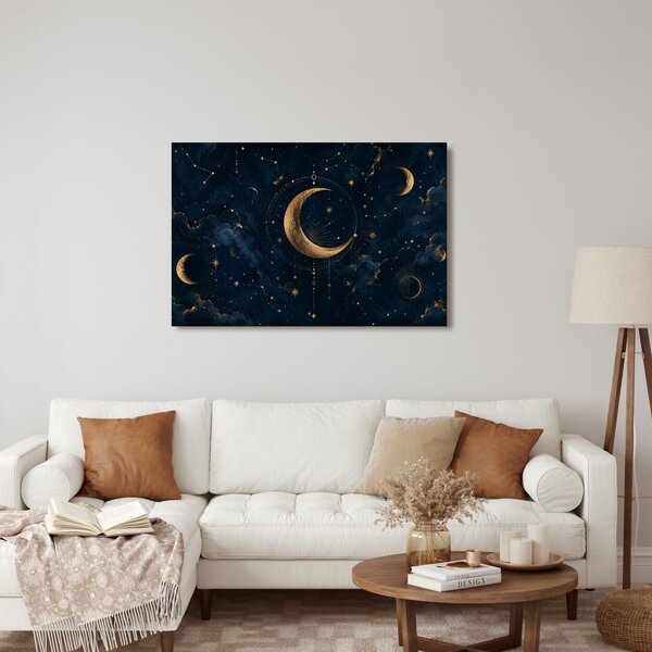 Slika mistična luna na nočnem nebu