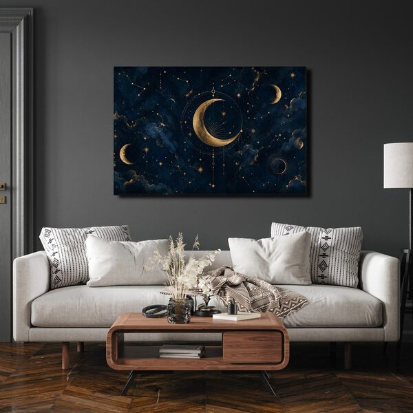 Slika mistična luna na nočnem nebu