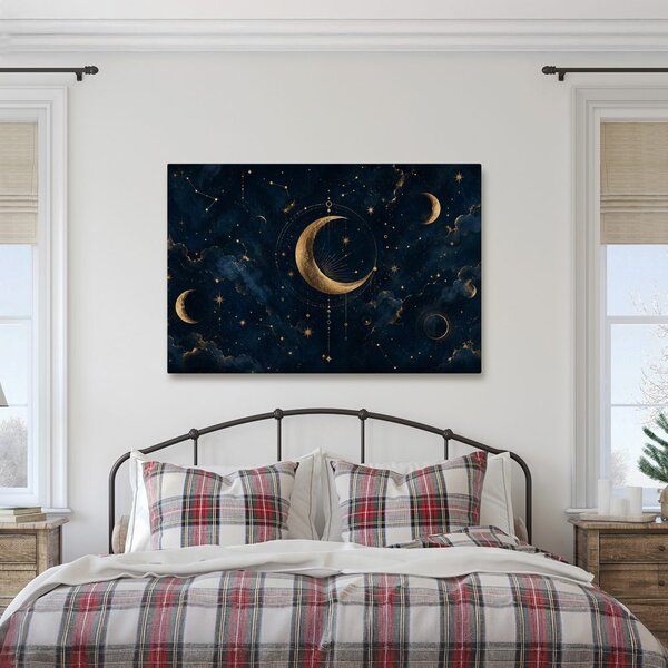 Slika mistična luna na nočnem nebu