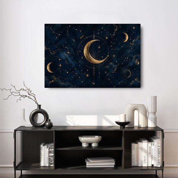 Slika mistična luna na nočnem nebu
