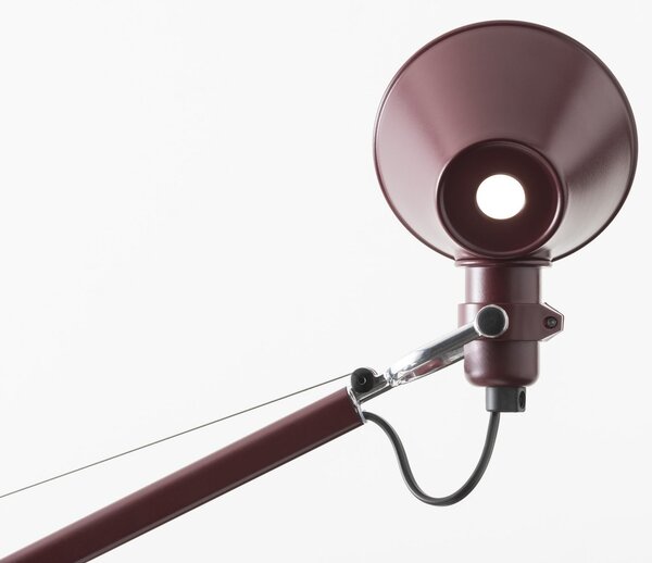 Artemide Namizna svetilka Tolomeo Micro, rubinasto rdeča, višina 73 cm, Rdeča, Dnevna soba / jedilnica, Aluminij, Dizajn, Namizni pult