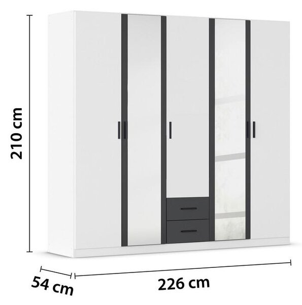 Modern Living Omara Za Oblačila Despina, Bela, Temno Siva