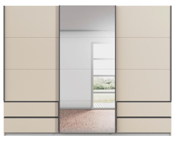 Premium Living Omara Z Drsnimi Vrati Elara, Barva Šampanjca