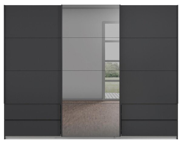 Premium Living Omara Z Drsnimi Vrati Elara, Temno Siva