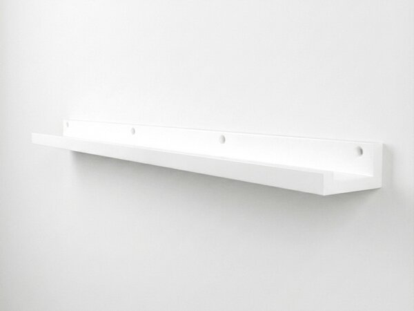 Stenska polica za slike FOTOPLANK 120 cm, bela