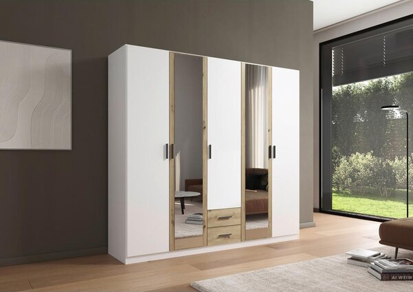 Modern Living Omara Za Oblačila Despina, Bela, Barva Hrasta