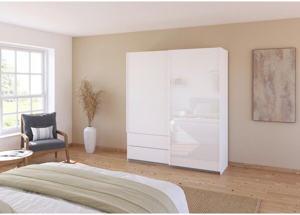 Premium Living Omara Z Drsnimi Vrati Elara, Bela