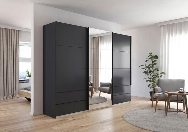 Premium Living Omara Z Drsnimi Vrati Elara, Temno Siva